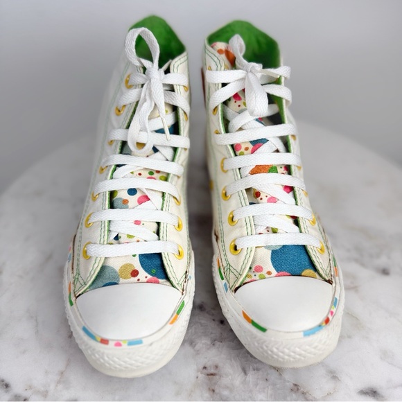 Converse Chuck Taylor Limited Edition Polka Dot Multi Color White Size 7 - Picture 5 of 10